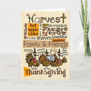 Cartão De Festividades Thanksgiving wordcloud
