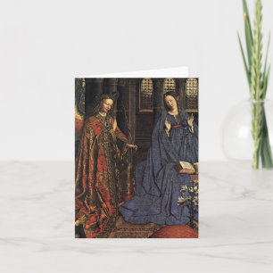Cartão De Festividades The Annunciation by Jan van Eyck