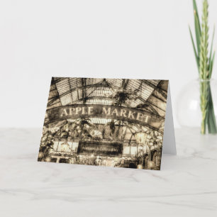 Cartão De Festividades The Apple Market Covent Garden London Vintage