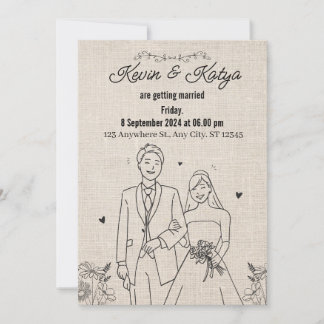 Cartão De Festividades The bond of a lifetime: a wedding invitation