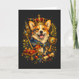 Cartão De Festividades The Corgi King