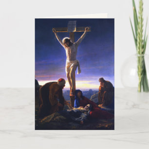 Cartão De Festividades The Crucifixion of Jesus. Fine Art Easter Cards