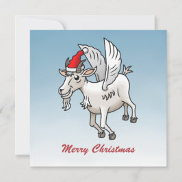 Cartão De Festividades The Flying Christmas Goat
