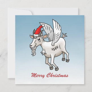 Cartão De Festividades The Flying Christmas Goat