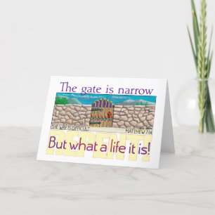 Cartão De Festividades The Gate is narrow