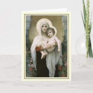 Cartão De Festividades The Madonna of the Roses