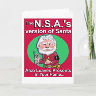 Cartão De Festividades The N.S.A.'s Version of Santa