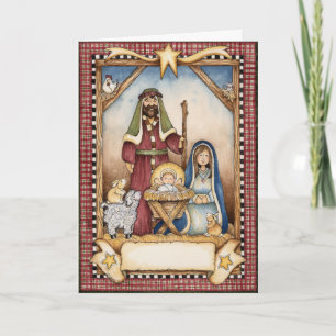 Cartão De Festividades The Nativity Christmas Card