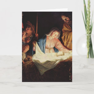 Cartão De Festividades The Nativity of Jesus - Gerard van Honthorst