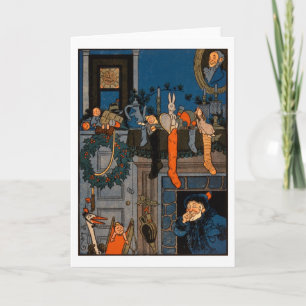 Cartão De Festividades The Night Before Christmas, by Denlow, 1903 (colou