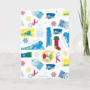 Cartão De Festividades The Polar Express   Ícone de Natal Padrão