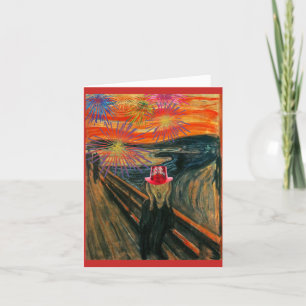 Cartão De Festividades The Scream, Happy New Year, Fine Art by Munch