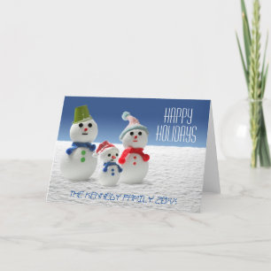 Cartão De Festividades The Snowman Family
