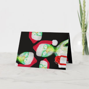 Cartão De Festividades THERE'S aLiEnS ON MY CHRISTMAS CARD!