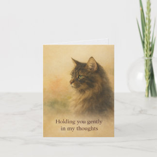 Cartão De Festividades Thinking of You Cat Card | Gentle Support
