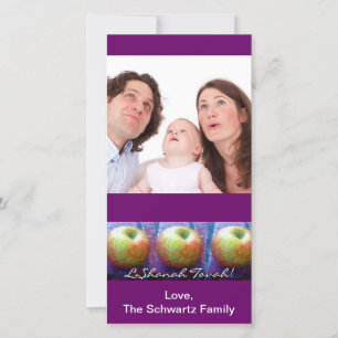 Cartão De Festividades Three Apple Rosh Hashanah Photo Card