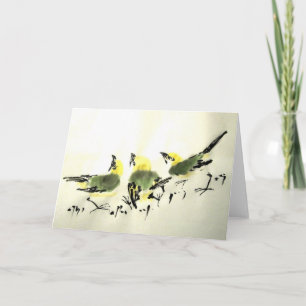 Cartão De Festividades Three Birds Card