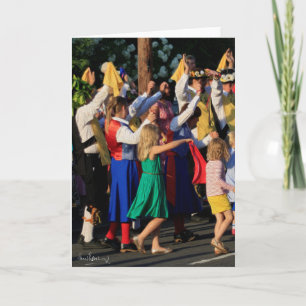 Cartão De Festividades Three Shires Clog & Harthill Morris dance.