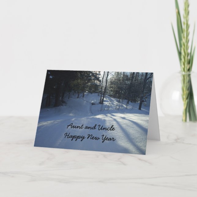 Cartão De Festividades Tia e Tio-Feliz ano novo (Frente)