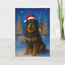 Cartão De Festividades Tibetan Mastiff Holiday Card