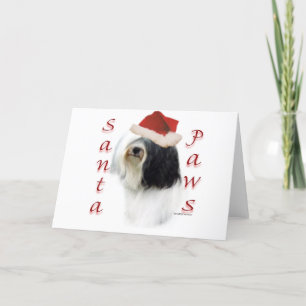Cartão De Festividades Tibetan Terrier Santa Paws