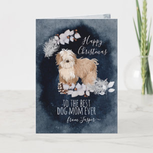 Cartão De Festividades Tibetano - Terrier Mãe Natal personalizado
