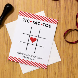 Cartão De Festividades Tic Tac Toe Dia dos Namorados, Dia dos Namorados I