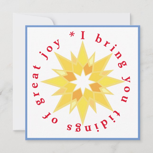 Cartão De Festividades Tidings da placa de alegria do excelente (Frente)