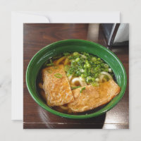 Tigela de Sopa de Macarrão Japonês Kitsune Udon