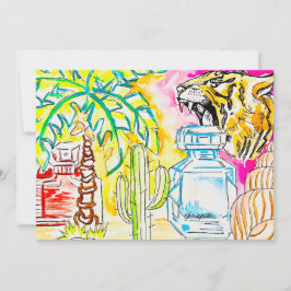 Cartão De Festividades Tiger Art