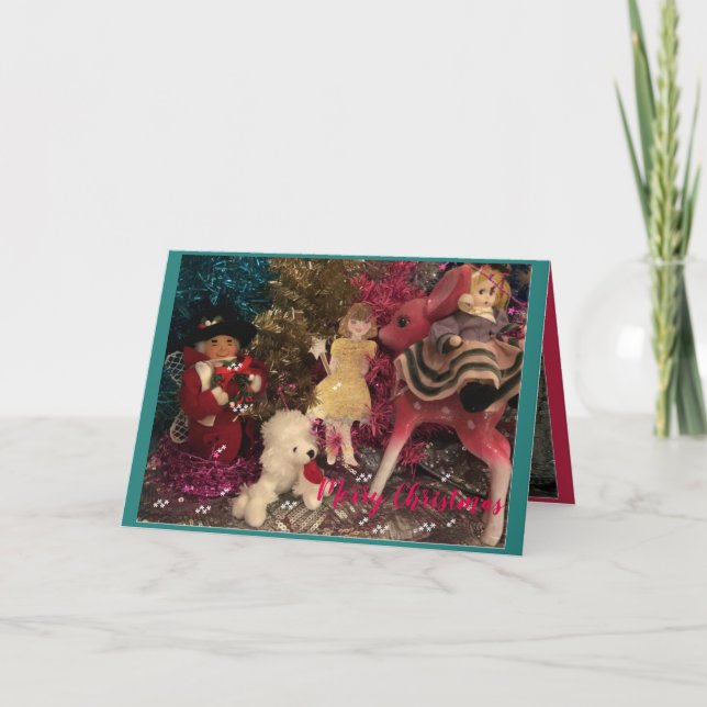 Cartão De Festividades Tio de visita Visco (Frente)