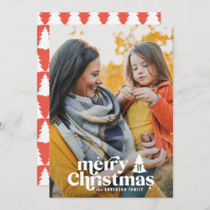 Cartão De Festividades Típica retrógrada, Natal moderno, 1 fotografia de