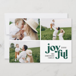 Cartão De Festividades Típica verde multifotografia de Natal
