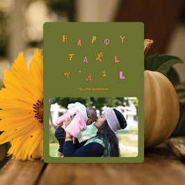 Cartão De Festividades Tipo Festivo Foto Olive Happy Fall Y