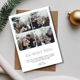 Cartão De Festividades Tipografia 3D Oh Que Família De Natal Divertida