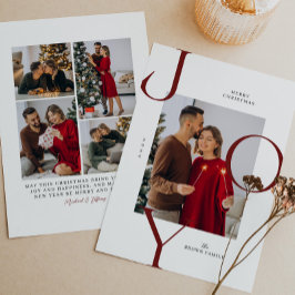 Cartão De Festividades Tipografia de Alegria Natal Moderno Foto