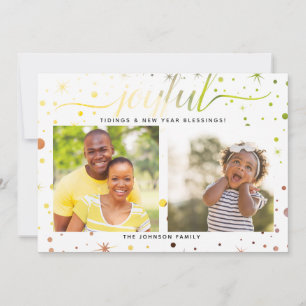 Cartão De Festividades Tipografia de Correspondência de Cores de Tidings 