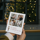 Cartão De Festividades Tipografia de Feliz Moderna do Nutcracker 4 Foto<br><div class="desc">É a época do ano de novo, hora de Natal! Não olhe mais que este cartão de Natal moderno e moderno para compartilhar a alegria e a mensagem de amor da sua família. A tipografia festiva em burgundy sobressai no cartão e é acentuada por um pirata de aquarela, dando vida...</div>