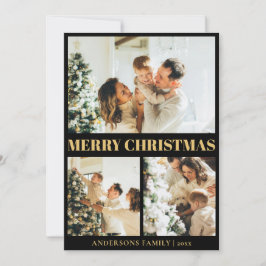 Cartão De Festividades Tipografia de Foto Clássica 1 Feliz Natal