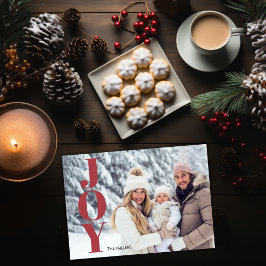 Cartão De Festividades Tipografia de Joy Moderna Mínimo 1 Xadrez de Tarta