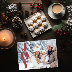 Cartão De Festividades Tipografia de Joy Moderna Mínimo 1 Xadrez de Tarta