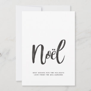 Cartão De Festividades Tipografia de Script Noel Brush Minimalista Modern