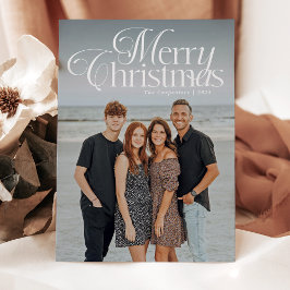 Cartão De Festividades Tipografia Elegant Script Feliz Natal Foto