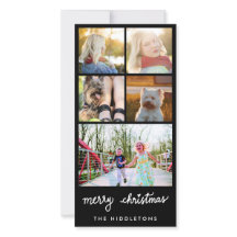 Tipografia Feliz de Natal Cinco Fotografias Colada