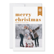 Tipografia Laranja Flocos de Neve Feliz Foto de Na