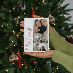 Cartão De Festividades Tipografia mínima moderna da Feliz da Borgonha 4 F