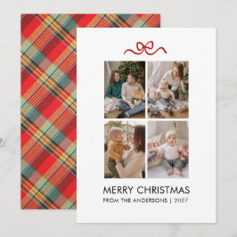 Cartão De Festividades Tipografia Moderna Elegante 4 Fotos Natal