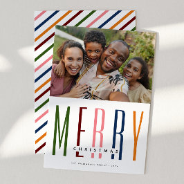 Cartão De Festividades Tipografia Moderna 'FELIZ' Natal Foto