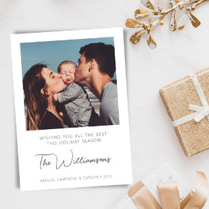 Cartão De Festividades Tipografia Moderna Simples Personalizada Foto de A