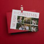 Cartão De Festividades Tipografia Vermelha com 5 Fotografias de Natal Mod<br><div class="desc">Esta é a estação para ser alegre! Nesta temporada de festas, torne as celebrações da sua família muito especiais com este moderno e festivo Cartão de Férias de Natal 5 Foto Red Typografia. A maneira perfeita de enviar seu amor e desejos calorosos aos amigos e à família nesta estação festiva,...</div>